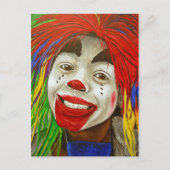 Kid Clown Painting Postkarte (Vorderseite)