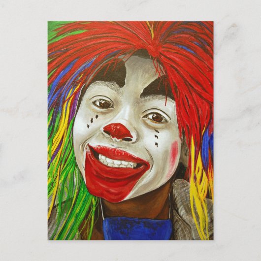 Kid Clown Painting Postkarte (Vorderseite)