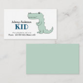 Kid Dinosaur Business Card für Boy Playdate Telefonnummerkarte (Vorne/Hinten)