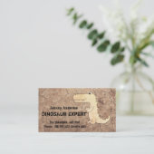 Kid Dinosaur Expert Business Card für Boy Playdate Telefonnummerkarte (Stehend Vorderseite)