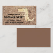 Kid Dinosaur Expert Business Card für Boy Playdate Telefonnummerkarte (Vorne/Hinten)