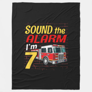 Kid Fire Truck 7. Geburtstagsparty Geschenk Feuerw Fleecedecke