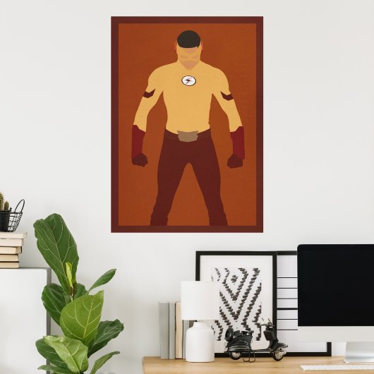 Kid Flash Wally West Minimalistisch Poster (Heimbüro)