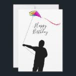 Kid Flying Kite Spring Happy Birthday Card<br><div class="desc">"Kid Flying Kite" Spring Happy Birthday Design wurde mit einem Foto meines Sohnes in unserem Vorhof erstellt, der einen Drachen fliegt. Es gibt einfache Freuden im Leben, und ein Drachen zu fliegen erinnert an diese einfachen Freuden. Schick ein Lächeln zu deinen Lieben an ihrem Geburtstag, das sie an die einfachen...</div>