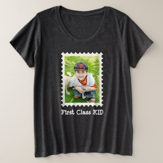 KID-Foto der ersten KLASSE Bestes Kind je nach Kun Große Größe T-Shirt (Design vorne)