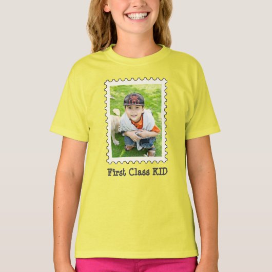 KID-Foto der ersten KLASSE Bestes Kind je nach Kun T-Shirt (Vorderseite)