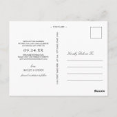 Kid Foto Save the Date | Dunkelblau Postkarte (Rückseite)