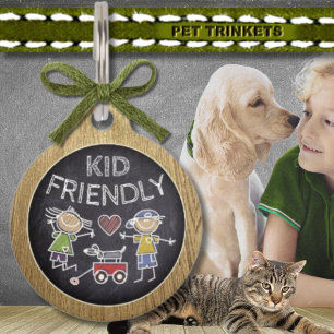 Kid Friendly Chalkboard Zeichnend Hund Haustiermarke