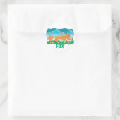 Kid Friendly Fox Runder Aufkleber (Tasche)