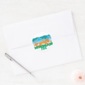 Kid Friendly Fox Runder Aufkleber (Umschlag)