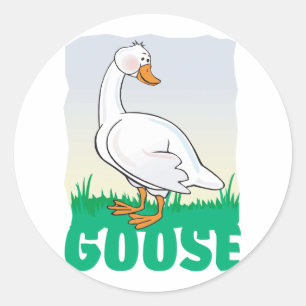 Kid Friendly Goose Runder Aufkleber