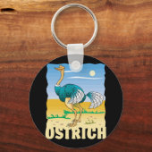 Kid Friendly Ostrich Schlüsselanhänger (Vorderseite)