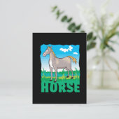 Kid Friendly Pferd Postkarte (Stehend Vorderseite)