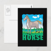 Kid Friendly Pferd Postkarte (Vorne/Hinten)