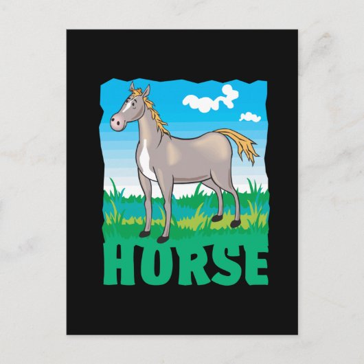 Kid Friendly Pferd Postkarte (Vorderseite)