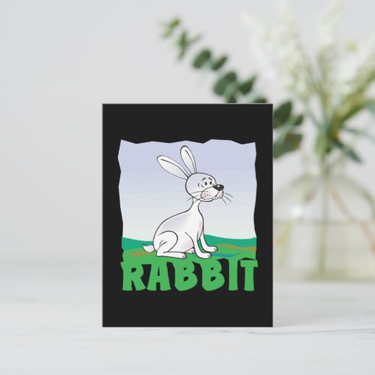 Kid Friendly Rabbit Postkarte (Stehend Vorderseite)
