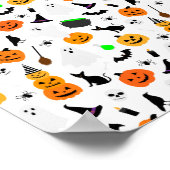 Kid Halloween Ghost Pumpkin Black Cat Personalize Poster (Ecke)