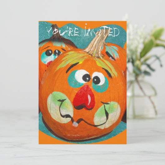 Kid-Halloween-Party Einladung (Stehend Vorderseite)