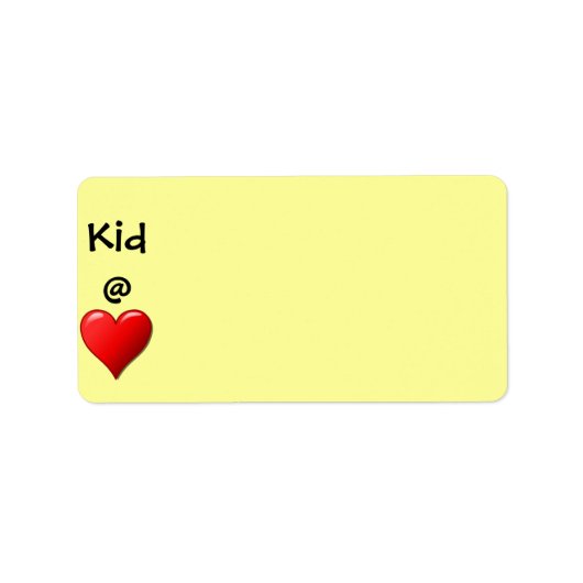 Kid @ Heart Address Label Adressaufkleber (Vorne)