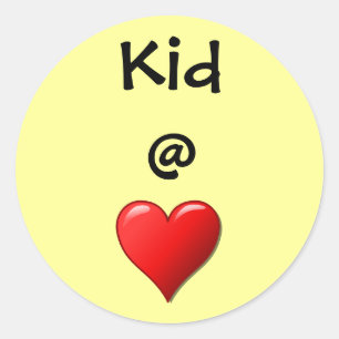 Kid @ Heart Runder Aufkleber