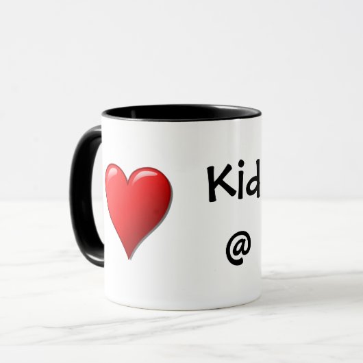 Kid @ Heart Tasse (Vorderseite Links)