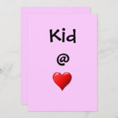 Kid @ Herzeinladung Einladung (Vorne/Hinten)