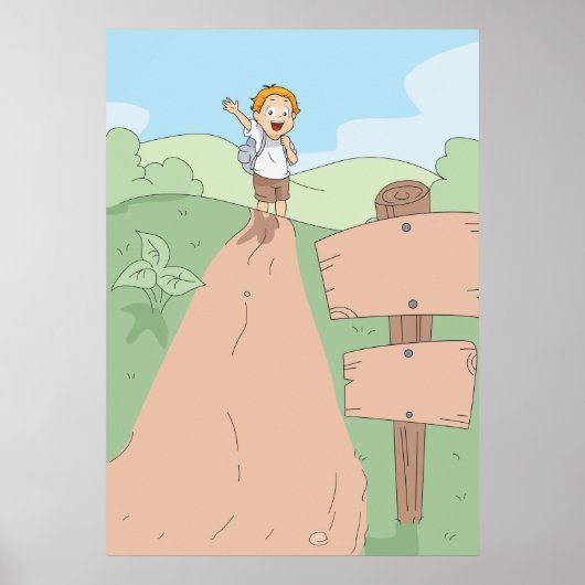 Kid Hiking Poster (Vorne)