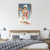 Kid Holding Fireworks and Rockets Leinwanddruck (Insitu (Schlafzimmer))