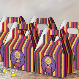 Kid in TeufelskKostüm - farbenfrohe Halloween-Lieb Geschenkschachtel