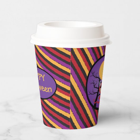 Kid in TeufelskKostüm Halloween-Papiertasse Pappbecher (Rechts)