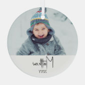 Kid keepsake Christmas Photo Ornament (Rückseite)