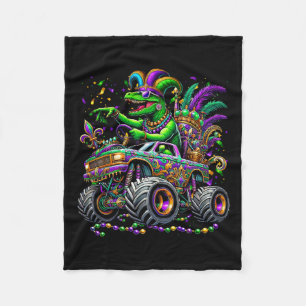 Kid Mardi Gras Grawr Dinosaurier Trex Monster Truc Fleecedecke