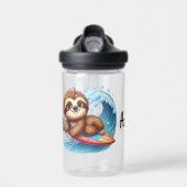Kid personalisieren Sloth Surfer Trinkflasche (Vorne)