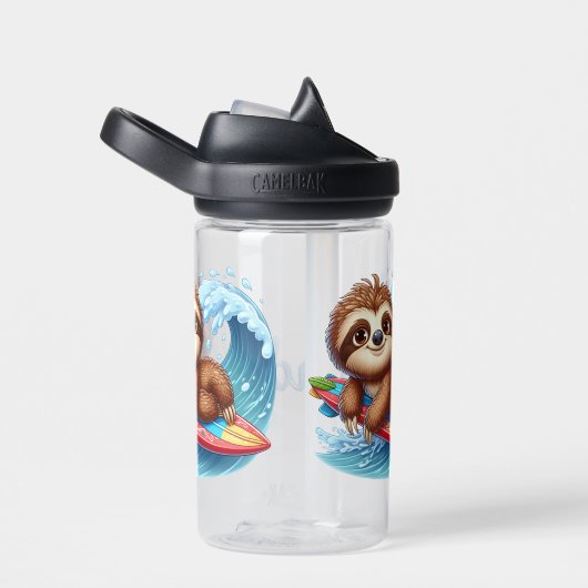 Kid Personalize Sloth Surfer  Trinkflasche (rechts)