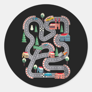 Kid Play Cars auf Vater Ck Race Track Mat Vaters D Runder Aufkleber