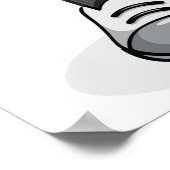 Kid Playing Baseball Poster (Ecke)