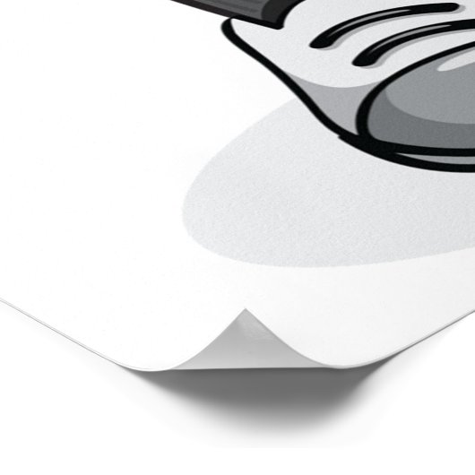 Kid Playing Baseball Poster (Ecke)