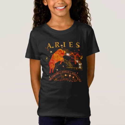 Kid Retro Aries Zodiac Tracks T - Shirt (Vorderseite)
