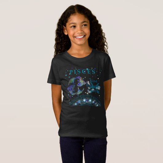 Kid Retro Pisces Zodiac Tracks T - Shirt (Vorne ganz)
