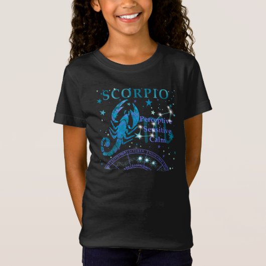 Kid Retro Scorpio Zodiac T - Shirt (Vorderseite)