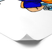 Kid spielt Ball Poster (Ecke)