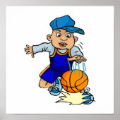 Kid spielt Ball Poster (Vorne)