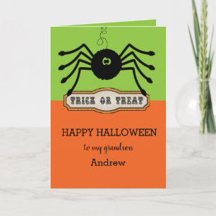 Kid-Spinne Frohes Halloween Enkel Karte