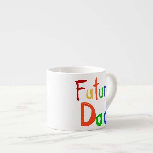 Kid Text Future Vater T - Shirt und Geschenke Espressotasse (Vorderseite Rechts)