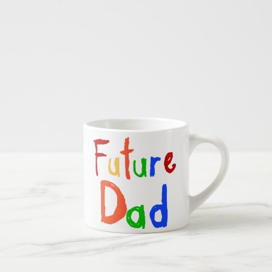 Kid Text Future Vater T - Shirt und Geschenke Espressotasse (Rechts)
