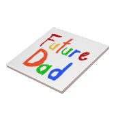Kid Text Future Vater T - Shirt und Geschenke Fliese (Seite)