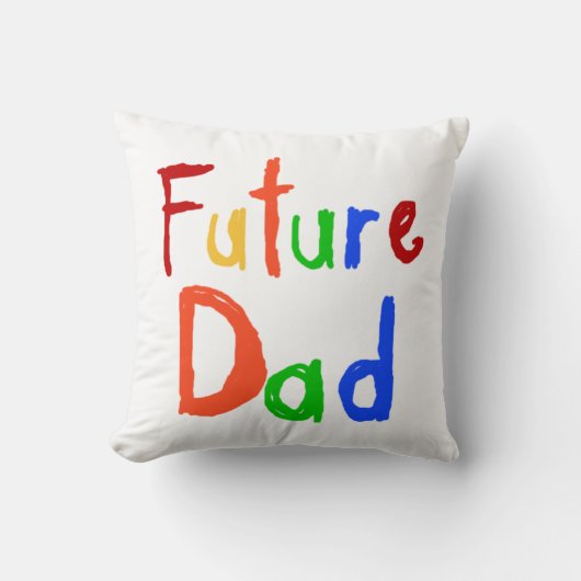 Kid Text Future Vater T - Shirt und Geschenke Kissen (Vorderseite)