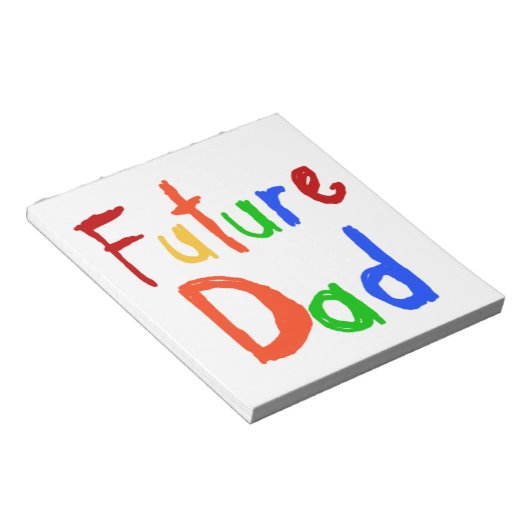 Kid Text Future Vater T - Shirt und Geschenke Notizblock (angewinkelt)