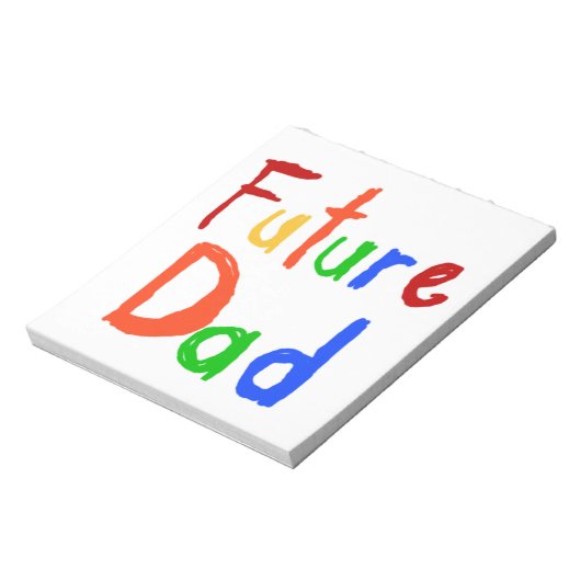 Kid Text Future Vater T - Shirt und Geschenke Notizblock (Rotiert)