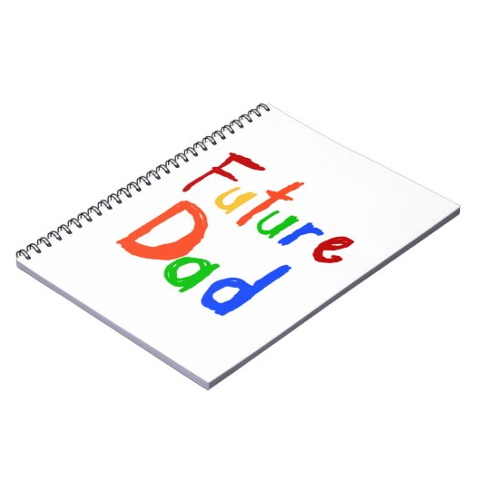 Kid Text Future Vater T - Shirt und Geschenke Notizblock (Linke Seite)